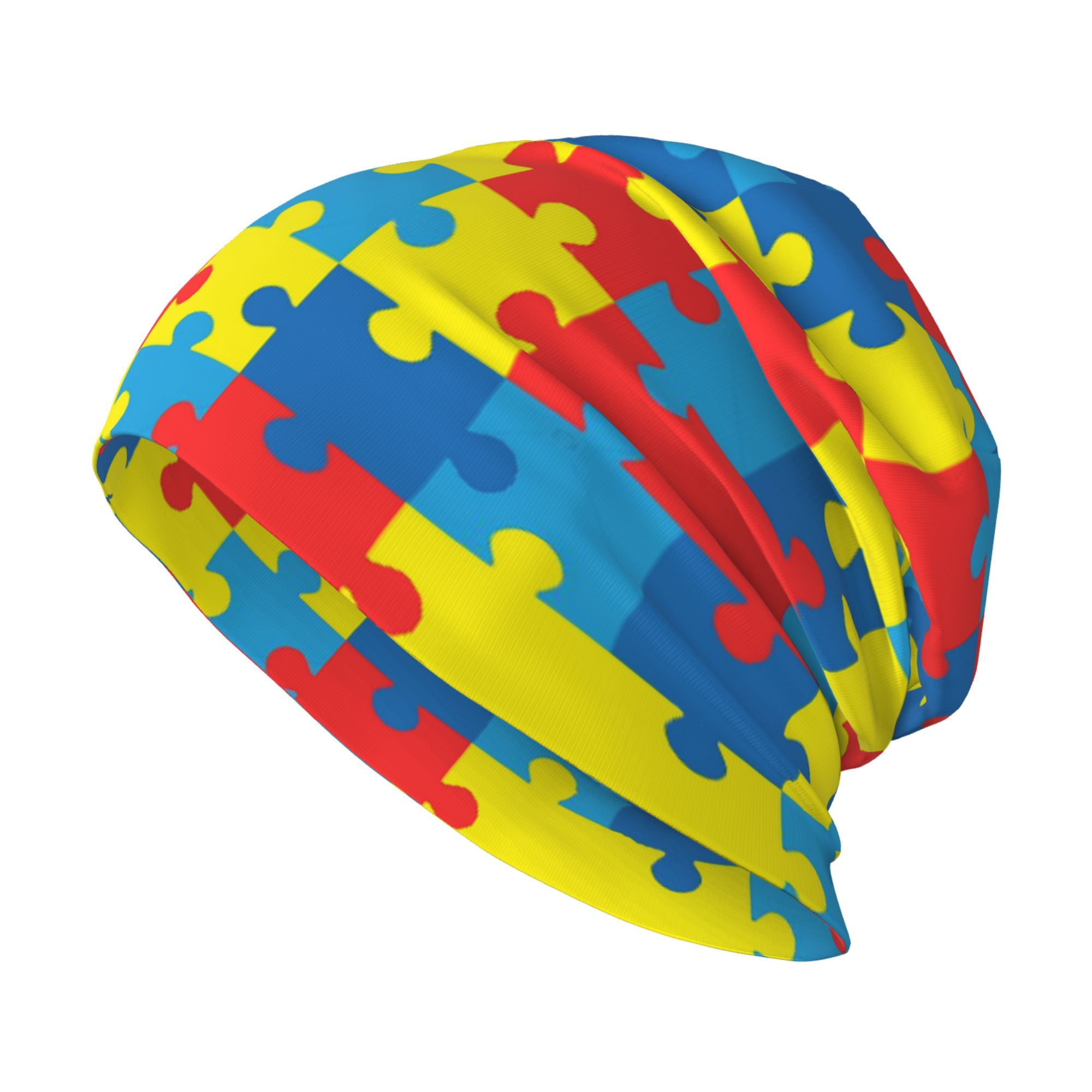 Autism Awareness Day Knitted Hat Black One Size Knitted Hats Chemo Hat ...