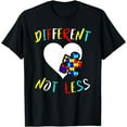 thumbnail image 1 of Autism Awareness Design Gift Different Not Less For Autistic T-Shirt, 1 of 2