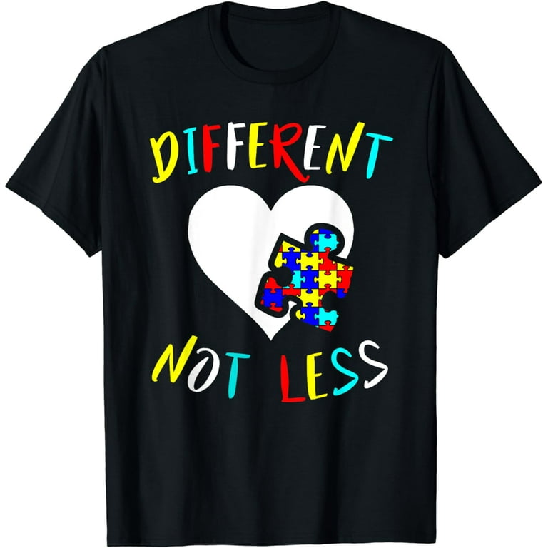 Retro Distressed Autism Awareness Different Not Less T-Shirt Retro Distressed Autism Awareness Different Not Less T-Shirt