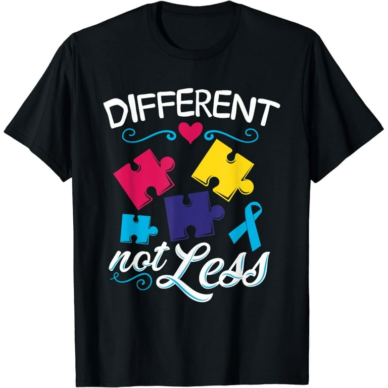 Retro Distressed Autism Awareness Different Not Less T-Shirt Retro Distressed Autism Awareness Different Not Less T-Shirt