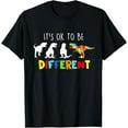 thumbnail image 1 of Autism Awareness Dinosaur Kid Boys Its Ok To Be Different T-Shirt, 1 of 4