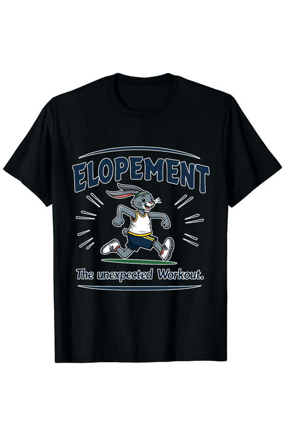 Autism Awareness Elopement Unexpected Workout Rabbit Graphic Short Sleeve T-Shirt for Women Men Runner