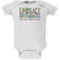 thumbnail image 1 of Autism Awareness Embrace Differences Soft Baby One Piece White 12-18 M, 1 of 1