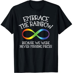 Autism Awareness Embrace The Rainbow Infinity Anti Puzzle T-Shirt