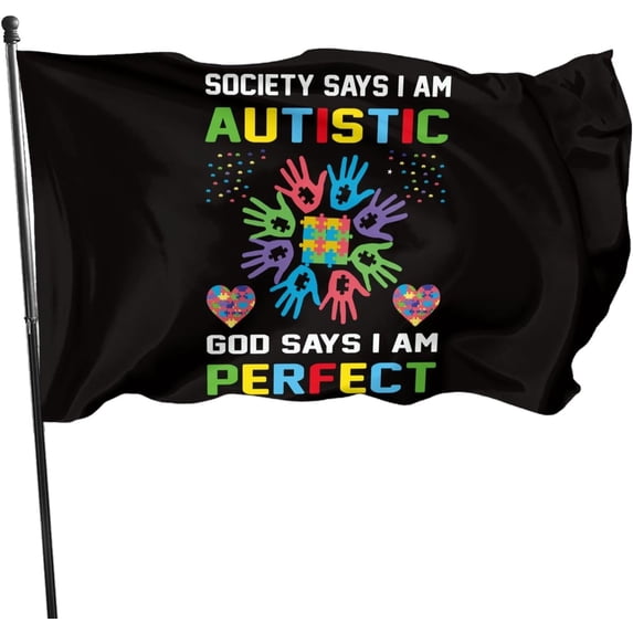 Autism Awareness Flag 2x3 ft Fade Proof Outdoor Indoor With Metal Grommets Autism Awareness Banner Home House Garden Yard Decorative Sign