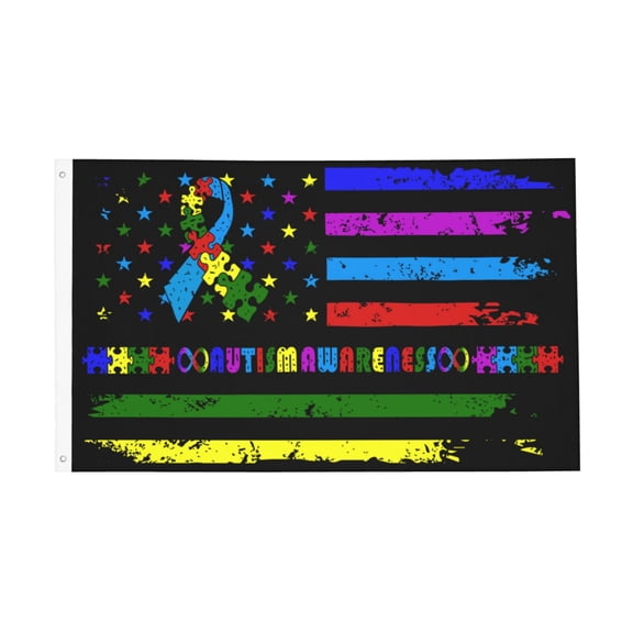 Autism Awareness Flag 3x5 Ft Outdoor Indoor With Grommet Garden Yard Banner Decorative Sign