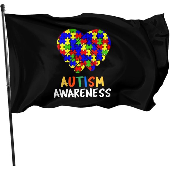 Autism Awareness Flag for outside Garden Flag Farmhouse Yard Indoor/Outdoor Decoration Banner