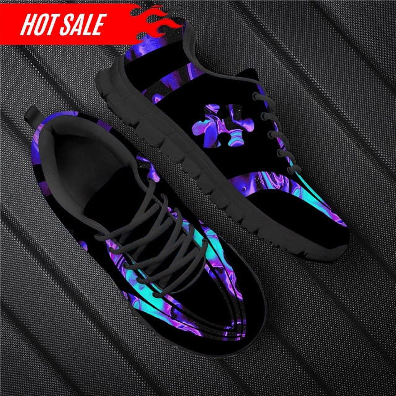 Gallery Detail: Autism Awareness Flats Shoes For Women Girls Breathable 2023 New