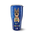thumbnail image 1 of Autism Awareness German Shepherd Accept Understand Love 30oz Stainless Steel Tumbler Insulated Cup with Lid Alsatian Dog Lover Gifts - 12003, 1 of 5