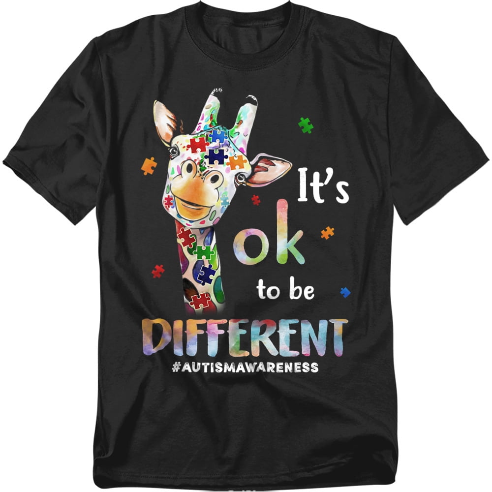 Autism Awareness Giraffe Unisex Graphic Tee For Men & Women