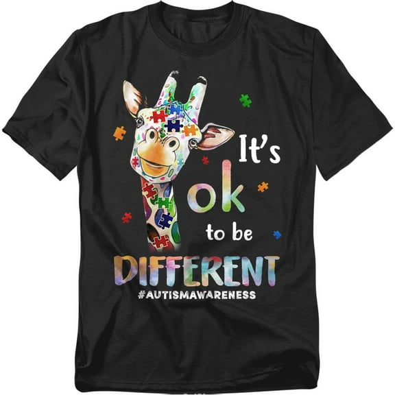 Autism Awareness Giraffe Unisex Graphic Tee For Men & Women
