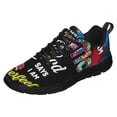 thumbnail image 1 of Autism Awareness God Says I Am Perfect Shoes for Men Women Running Shoes Lightweight Walking Sneakers Mesh Athletic Sport Shoes Black Size 11, 1 of 5