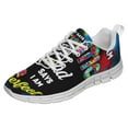 thumbnail image 1 of Autism Awareness God Says I Am Perfect Shoes for Men Women Running Shoes Lightweight Walking Sneakers Mesh Athletic Sport Shoes White Size 9, 1 of 5