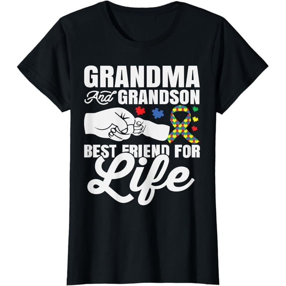 Autism Awareness Grandma And Grandson Best Friend For Life T-Shirt