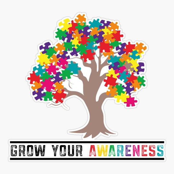 Autism Awareness Grow Support Message Sticker