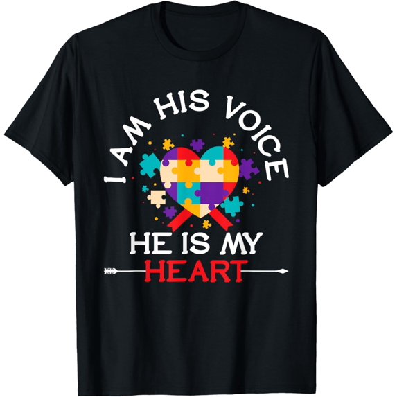 Autism Awareness Heart Puzzle Autistic Children Son Daughter T-Shirt