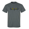 thumbnail image 1 of Autism Awareness Heart and Puzzle Piece Heartbeat Unisex Adult Short Sleeve T-shirt-Heather Grey-4xl, 1 of 4