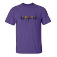 thumbnail image 1 of Autism Awareness Heart and Puzzle Piece Heartbeat Unisex Adult Short Sleeve T-shirt-Purple-4xl, 1 of 4