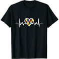 thumbnail image 1 of Autism Awareness - Heartbeat Puzzle Autistic Pride Mom Gift T-Shirt, 1 of 4