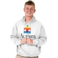 thumbnail image 1 of Autism Awareness Hoodies Sweat Shirts Sweatshirts Puzzle Piece Think Different Run Walk, 1 of 2