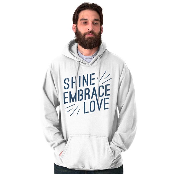 Autism Awareness Hoodies Sweat Shirts Sweatshirts Shine Embrace Love Support | Blue Puzzle