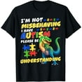 thumbnail image 1 of Autism Awareness I'm Not Misbehaving I Have Autism Dinosaur T-Shirt, 1 of 4
