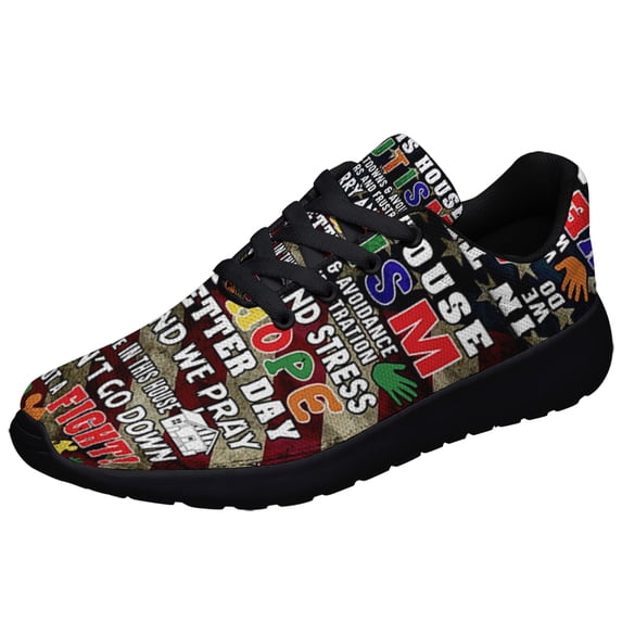 Autism Awareness In This House We Do Shoes Sneakers for Women Men Black Size 10