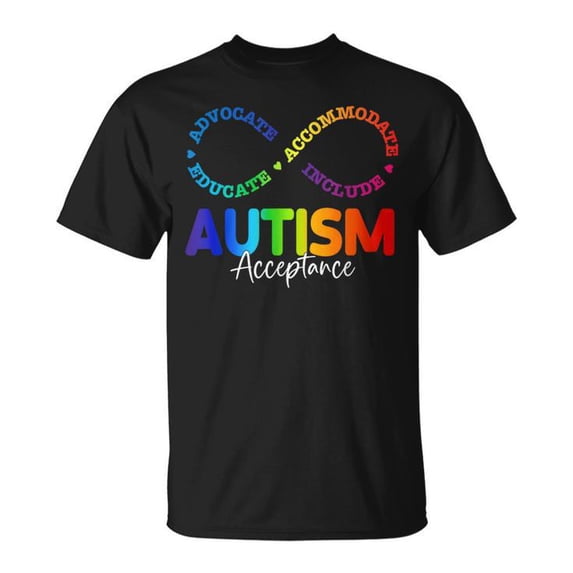 Autism Awareness Infinity Symbol T-Shirt – Neurodiversity Pride Shirt for Women, Supportive Autism Awareness Design, Empowering Infinity Loop Tee for Advocacy and Inclusion