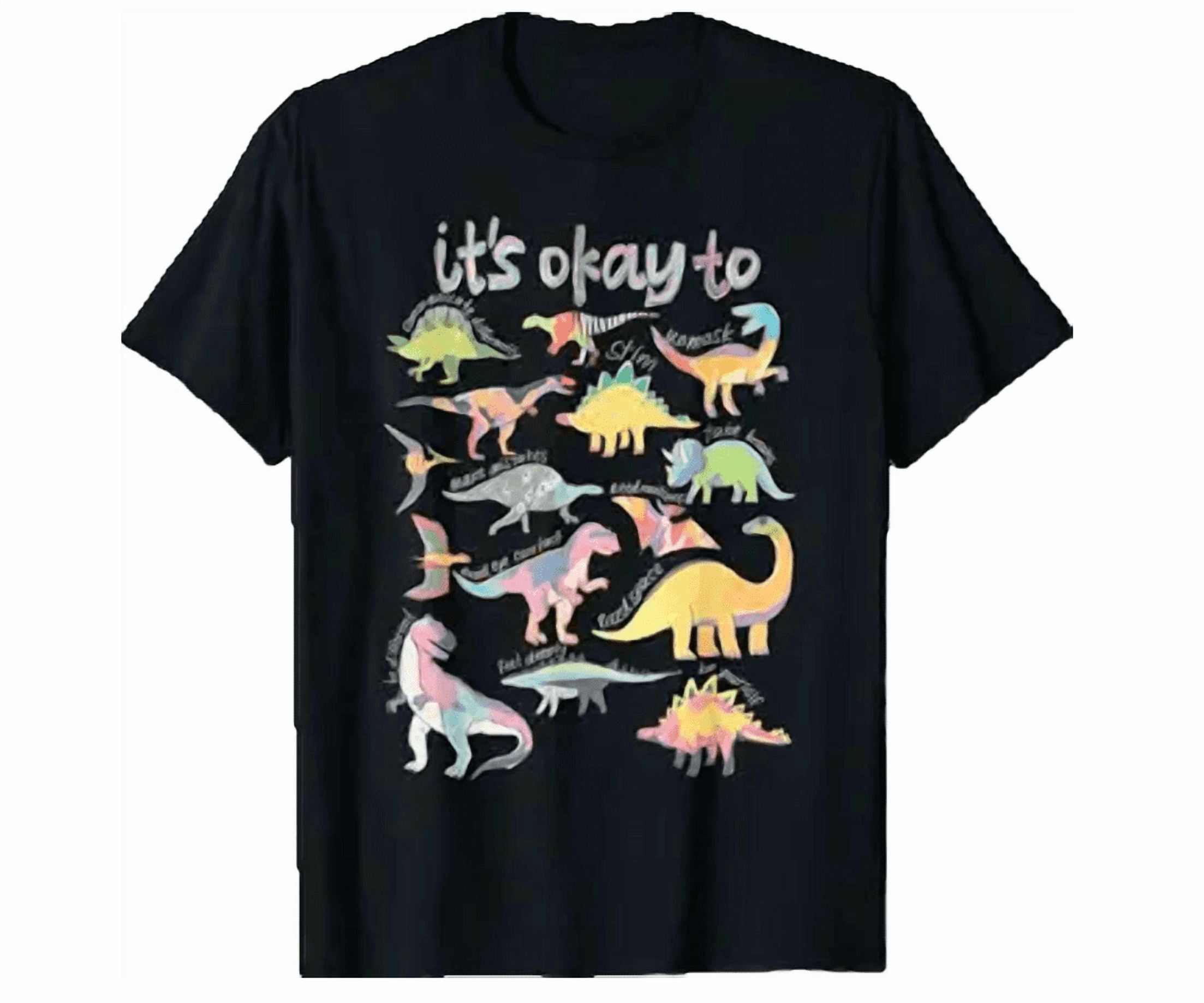 Autism Awareness It'S Okay To Be Different Funny Dinosaur Shirt
