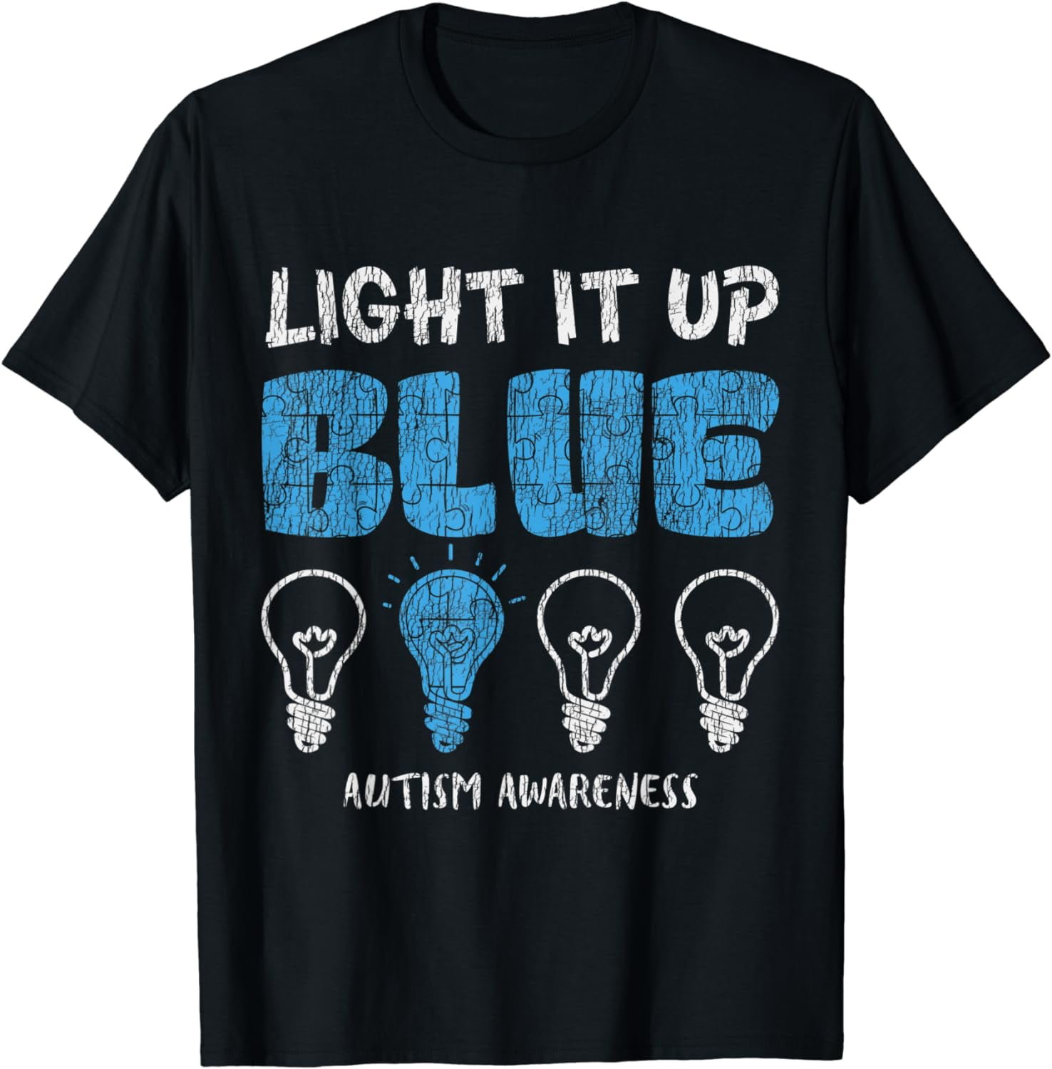 Autism Awareness Light It Up Blue Autistic Kids Awareness TShirt