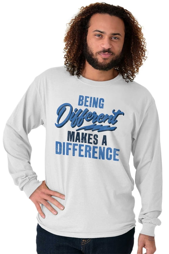 Autism Awareness Long Sleeve Tees Shirts T-Shirts Different Makes Different Team Run Walk