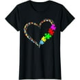 thumbnail image 1 of Autism Awareness Love Heart Puzzle Piece Gift Men Women T-Shirt, 1 of 3