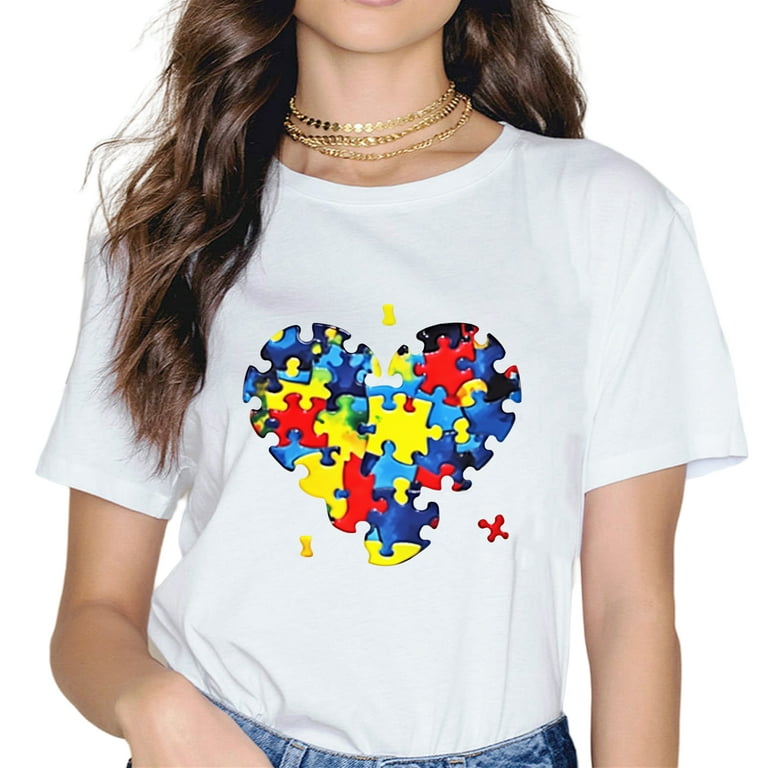 Nurses Autism Awareness Shirt With Puzzle Piece Heart Nurses Autism Awareness Shirt With Puzzle Piece Heart