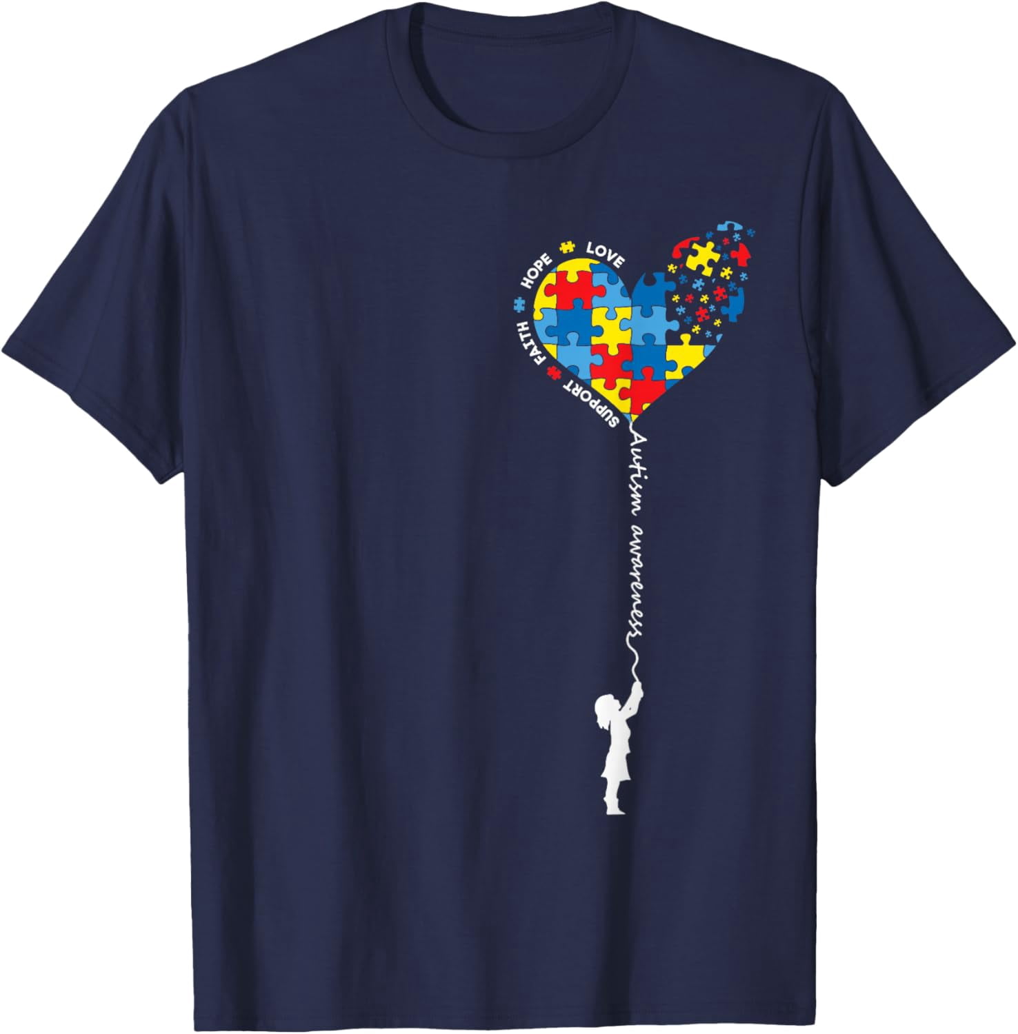 Autism Awareness Love Support Men Autism Shirt NAVY Unisex S-5XL Hot Trending Shirt