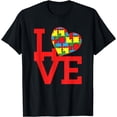 thumbnail image 1 of Autism Awareness Month Love Autistic Support Puzzle Cute T-Shirt, 1 of 4
