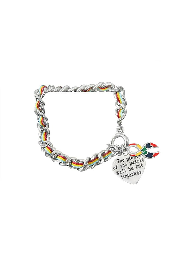 Autism Awareness Multiple Color Charm Bracelet