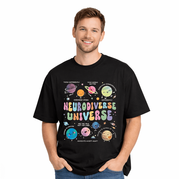 Autism Awareness Neurodiverse Universe Special Education Teacher Graphic T-Shirt
