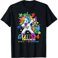 thumbnail image 1 of Autism Awareness Ok To Be Different Dabbing Unicorn Women T-Shirt All Size S-5XL, 1 of 4