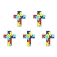 thumbnail image 1 of Autism Awareness Pins - 5PC Multi-Color Puzzle Piece Lapel Pins - Enamel Ribbon Brooches for Shirts, Jackets & Accessories - Symbol of Support & Advocacy, 1 of 7