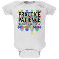 thumbnail image 1 of Autism Awareness Practice Patience Soft Baby One Piece White 18-24 M, 1 of 1