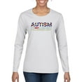 thumbnail image 1 of Autism Awareness Puzzle | Autism Is Not A Disablity Itâ€™s A Different Abilty Inspirational Christian Womens Graphic Long Sleeve T-Shirt, White, Large, 1 of 5