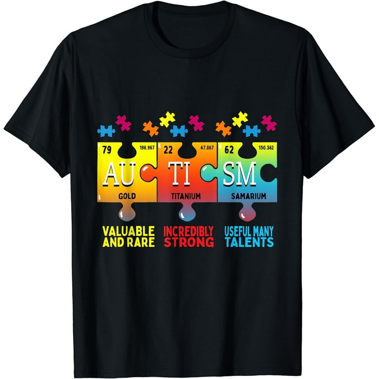Autism Puzzle Chemical Element Autism Awareness Support Gift T-Shirt Autism Puzzle Chemical Element Autism Awareness Support Gift T-Shirt