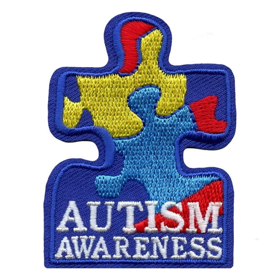 Autism Awareness Puzzle Embroidered Iron On Patch