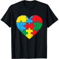 thumbnail image 1 of Autism Awareness Puzzle Heart | Autistic Valentines Day Gift T-Shirt, 1 of 4