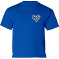 thumbnail image 1 of Autism Awareness Puzzle Heart Pocket T-Shirt for Boys Girls Infant 6M 12M 18M 24M Graphic Tee, 1 of 2
