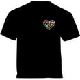 thumbnail image 1 of Autism Awareness Puzzle Heart Pocket T-Shirt for Boys Girls Infant 6M 12M 18M 24M Graphic Tee, 1 of 2