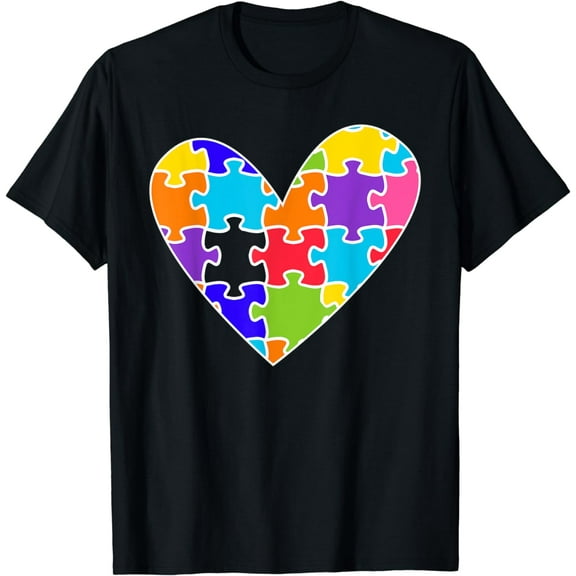 Autism Awareness Puzzle Heart Without One Piece T-Shirt