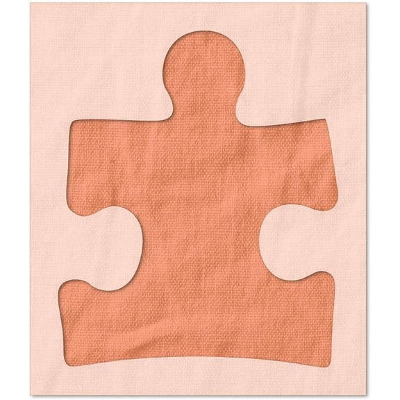 Autism Awareness Puzzle Piece Stencil - Reusable Mylar DIY Painting Template, 5x6 in