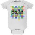 thumbnail image 1 of Autism Awareness Puzzle Pieces Soft Baby One Piece White 12-18 M, 1 of 1