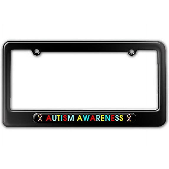 Autism Awareness - Puzzle Ribbons License Plate Frame